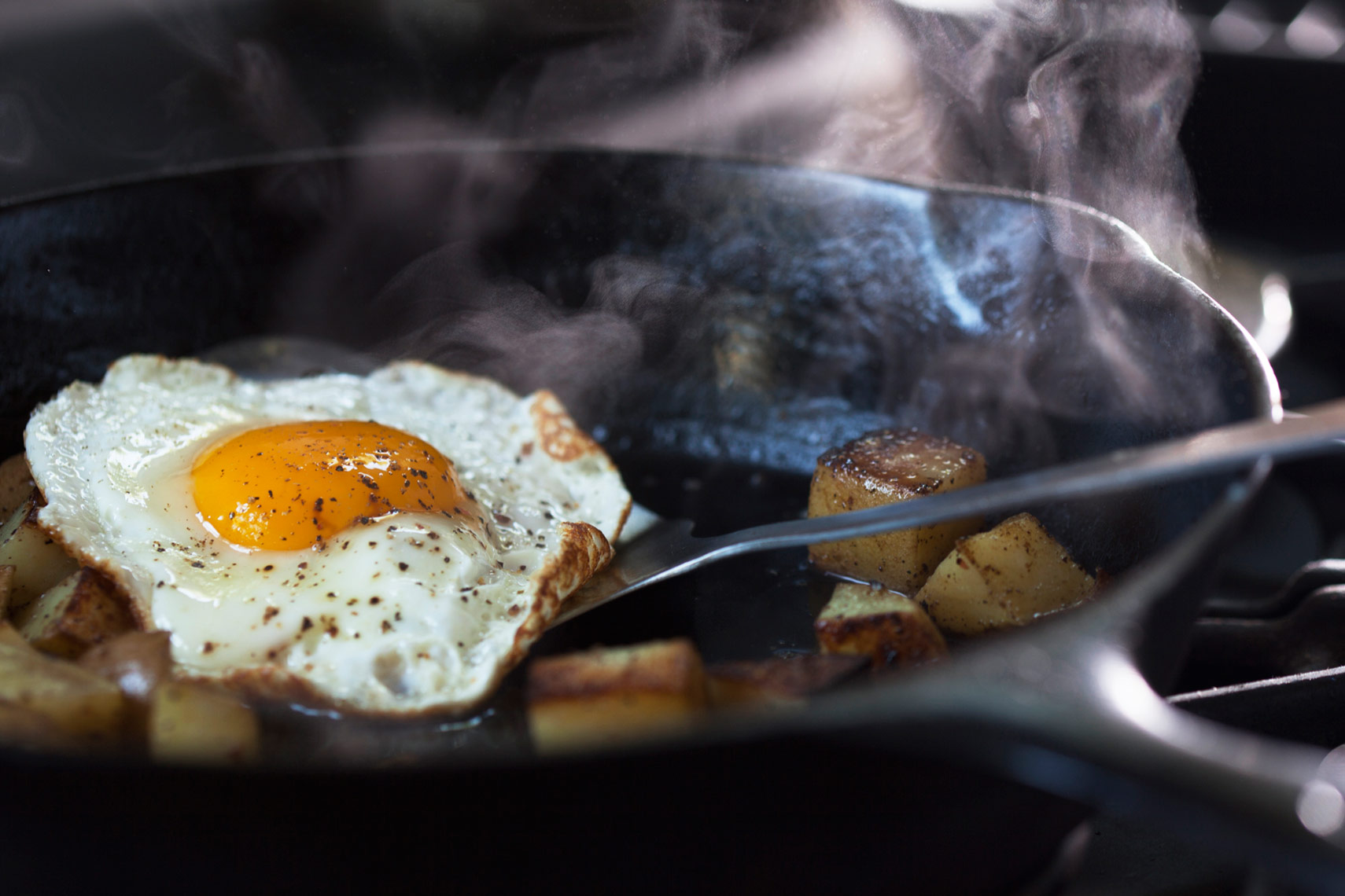 Fried Egg in an Iron Skillet